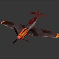 Aerospace Themed Model Aircraft With Gray Body Yellow Propeller And Wings Design