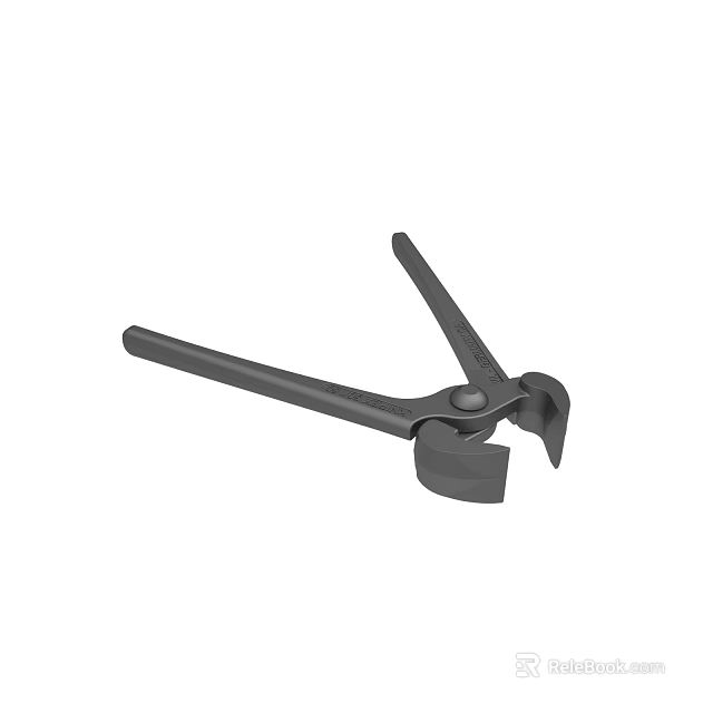 Black Metal Pliers With Ergonomic Handles For Gripping And Cutting Tasks 3d model 