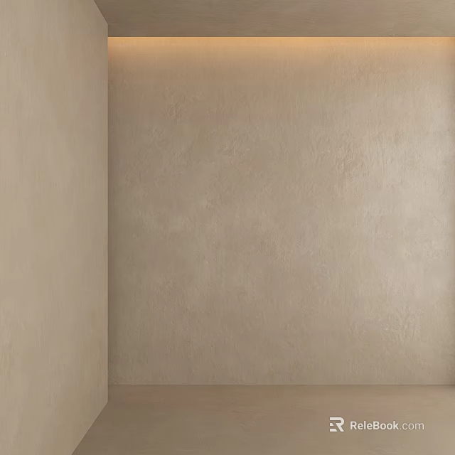 Light Beige Textured Wall Construction Component With Smooth Surface For Interior Design 3d model 