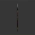 Handcrafted Decorative Axe With Intricate Metal Head And Wooden Handle