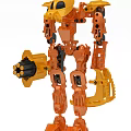 Smart Machine Orange Mechanical Structure With Movable Joints And Weapon Parts 3d model