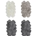 Square Fur Rug with Soft Fur Material in Multiple Colors for Home Decor