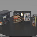Tabletop Vending Machines With String Phones Food Display And Colorful Graphics