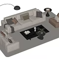 Sofa coffee table 3d model