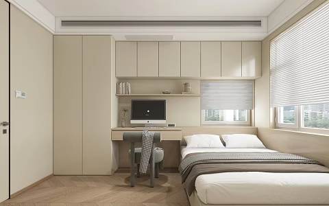 Modern Tatami Bedroom Children's Room 3d model