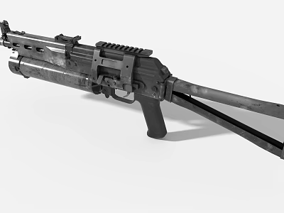 Game And Movie Character Using Tactical Assault Rifle With Modern Design And Detailed Firearm 3d model