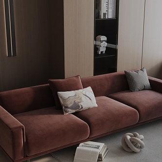 Modern three-seat sofa 3d model