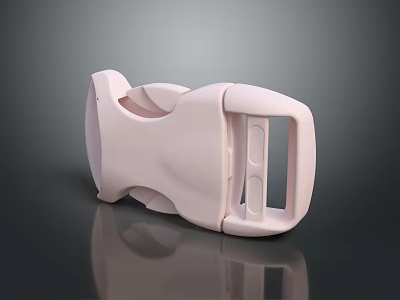 Pink Plastic Buckle With Ergonomic Secure Locking Design For Fastening Applications 3d model