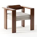 Modern Leisure Chair Solid Wood Leisure Chair 3d model