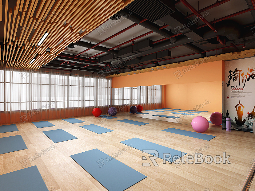 Modern Yoga Room Yoga Room model