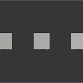 Set of White Filing Cabinets with Multiple Drawers in Different Sizes