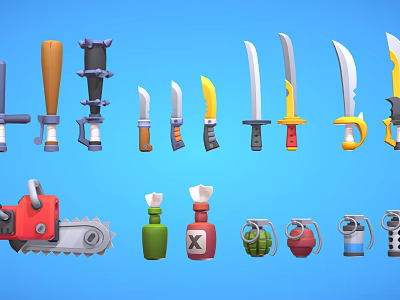Industrial Equipment Tools Collection Featuring Saws Containers And Machinery Parts 3d model