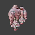 Cute Game And Movie Character With Pink Hair Twin Ponytails And Maid Outfit Hat