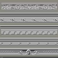 Various Decorative Gypsum Cornice Designs With Ornate Patterns And Details 3d model