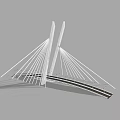 Modern Cable Stayed Bridge Design With Tall Pylons And Sleek Symmetrical Structure