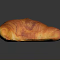 Golden Freshly Baked Croissant With Crispy Flaky Layers And Buttery Taste
