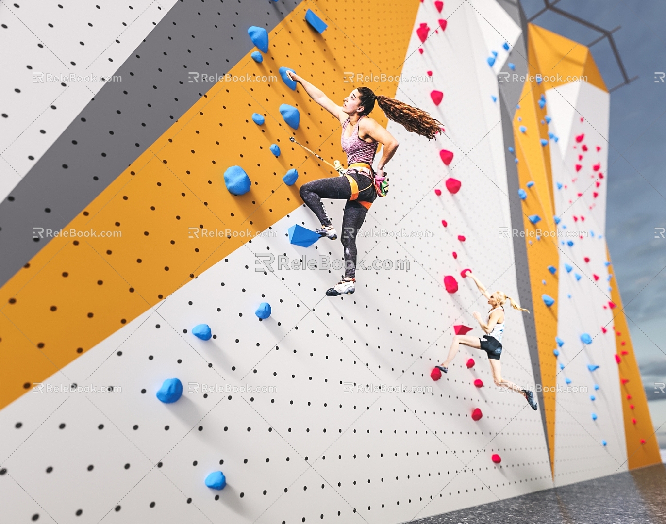 Rock Climbing Rock Climbing Wall Rock Climbing Gymnasium Outdoor Rock Climbing Equipment Sports Venues Sports Facilities 3d model