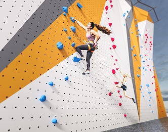 Rock Climbing Rock Climbing Wall Rock Climbing Gymnasium Outdoor Rock Climbing Equipment Sports Venues Sports Facilities 3d model