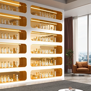 Beauty and Medical Products Display Cabinet Cosmetic Display Cabinet 3d model