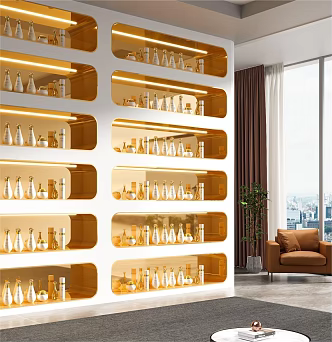 Beauty and Medical Products Display Cabinet Cosmetic Display Cabinet 3d model