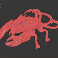 Fantasy Scorpion With Blue And Gold Glowing Decorative Armored Design