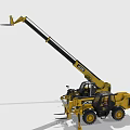 JCB Heavy Duty Construction Machinery With Fork Attachments And Yellow Exterior