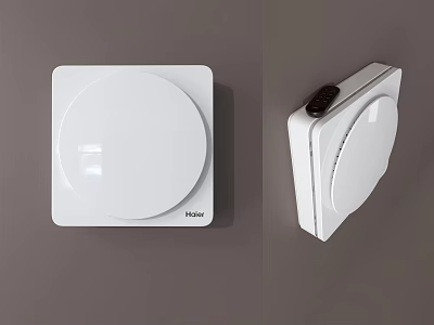 Haier White Square Daily Electrical Ventilation Fan Modern Design 3d model
