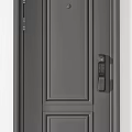 Modern Security Doors With Three Different Panel Designs And Steel Construction 3d model
