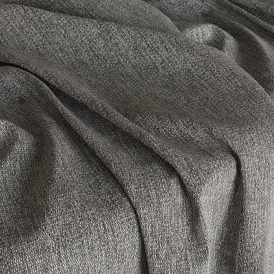 Elegant Gray Ceiling Drapery With Soft Pleats And Textured Fabric 3d model