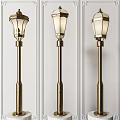 Vintage Outdoor Lights With Brass Poles And Glass Shades Classic Design