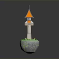 Tower defense sentry tower air defense watchtower observatory tower loft 3d model