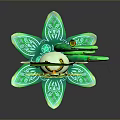 Cute Game Character With Flower Hat Green Vine And Blue Eyes
