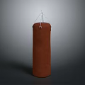 Brown Hanging Punching Bag Training Equipment With Chain And Leather Surface