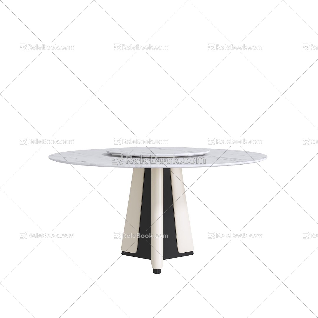 Minismal wind dining table 3d model