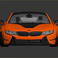 Orange Sports Car With Black Roof And Rear Spoiler Modern Design And High Performance Features