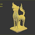 Artistic Bronze Mythical Beast Sculpture With Wings Standing On Square Base