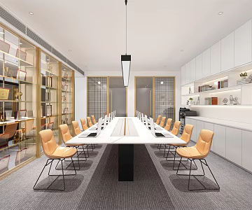 Light Luxury Meeting Room 3d model