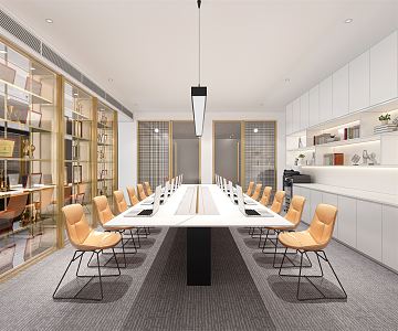 Light Luxury Meeting Room 3d model