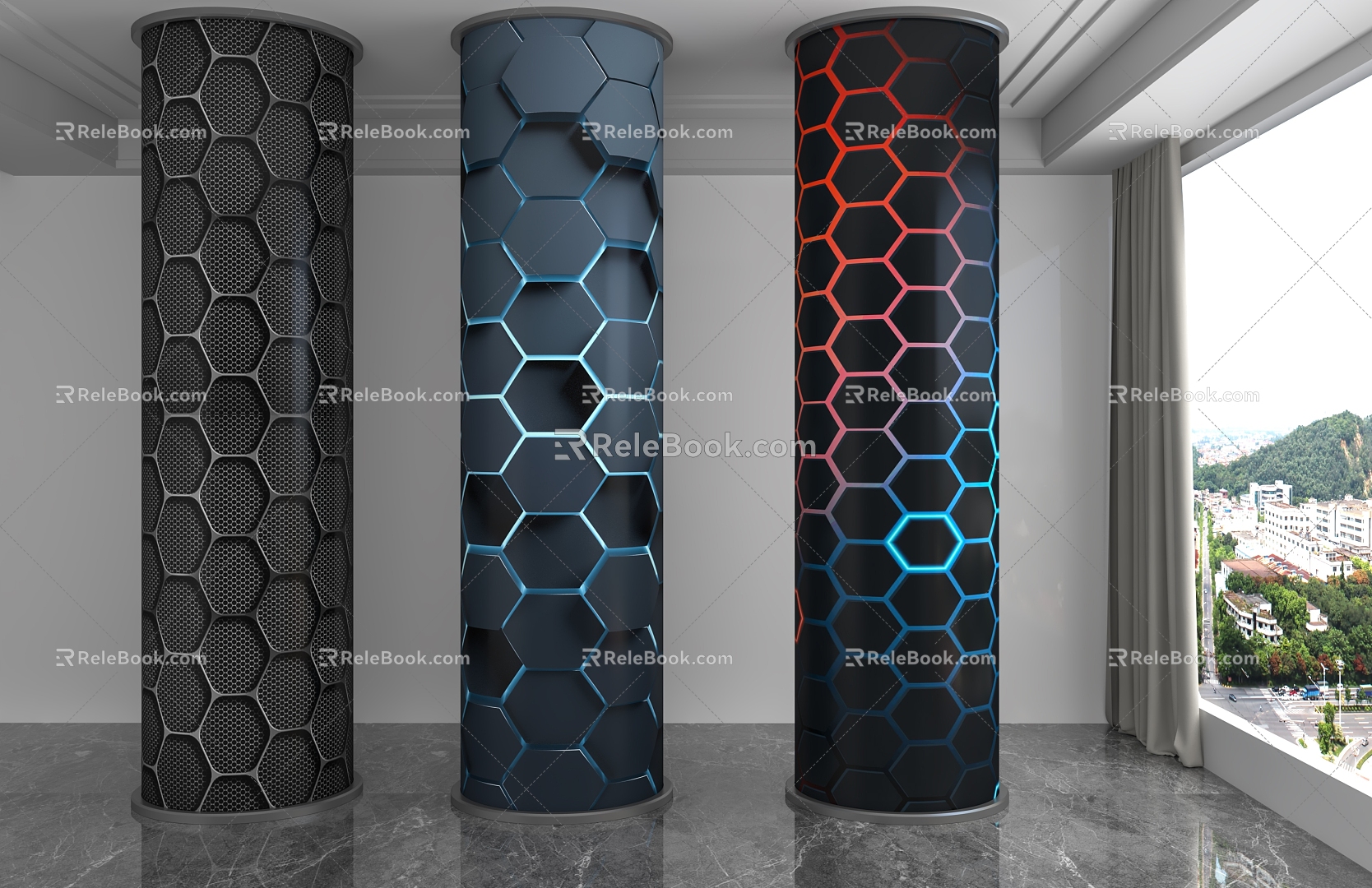 Modern Column 3d model