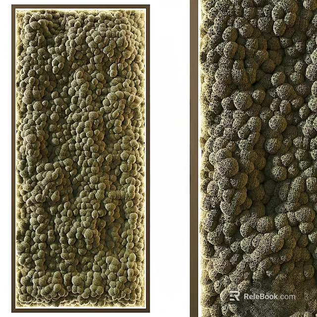 Detailed Microscopic View of Flower Surface With Dense Textured Particles 3d model 