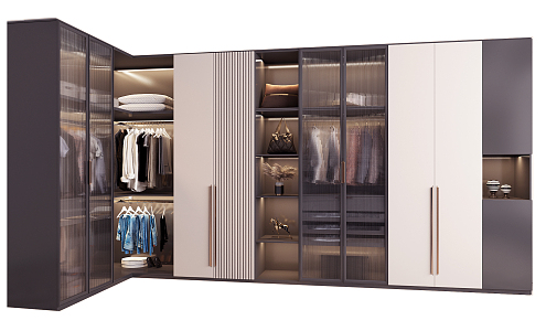 Modern Wardrobe Cloakroom 3d model