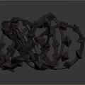 Complex Metallic Equipment Structure With Geometric Shapes And Ring Components