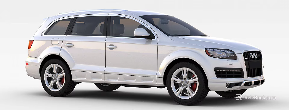 Tech Exhibition Hall Showcasing Modern White SUV With Advanced Automotive Technology Features 3d model 