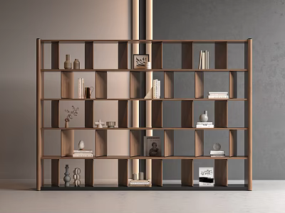 Modern Bookcase Modern Partition Bookcase 3d model