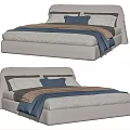 Modern Double Bed 3d model