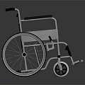 Medical Equipment Manual Wheelchair with Stainless Steel Frame Black Seat and Ergonomic Design