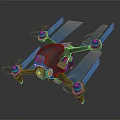High Performance Flying Drone With Carbon Fiber Body Camera And Blue LED Propellers