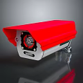 Outdoor Red Surveillance Camera Electronic Security Device With Protective Housing And Lens