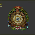 Floor Clock Big Clock Retro Clock Retro Clock Retro Clock Large Clock Pendulum Furnishings 3d model