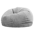 Gray Velvet Bean Bag Chair For Comfortable Modern Living Room Seating